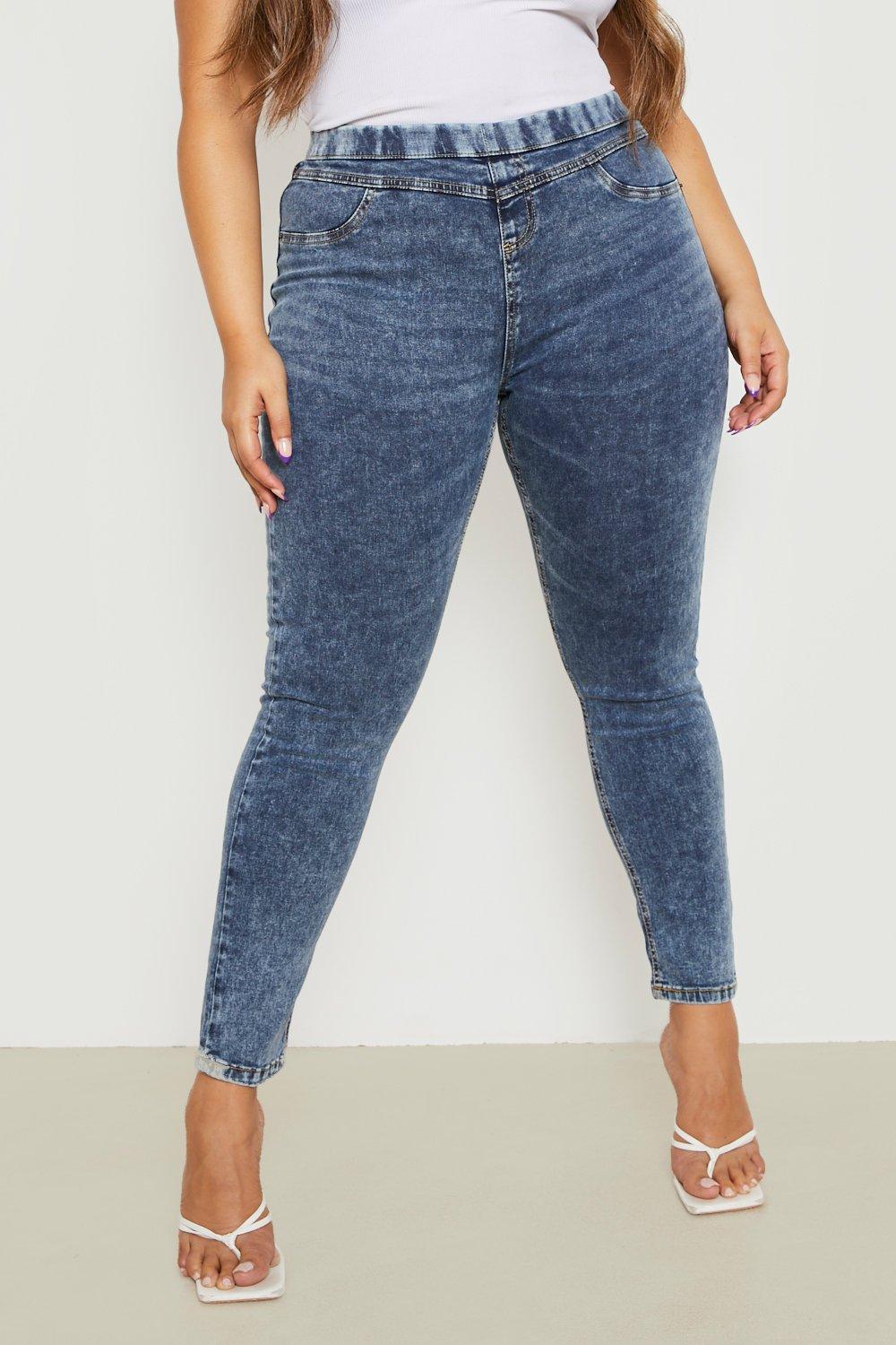 Plus size denim jeggings hotsell